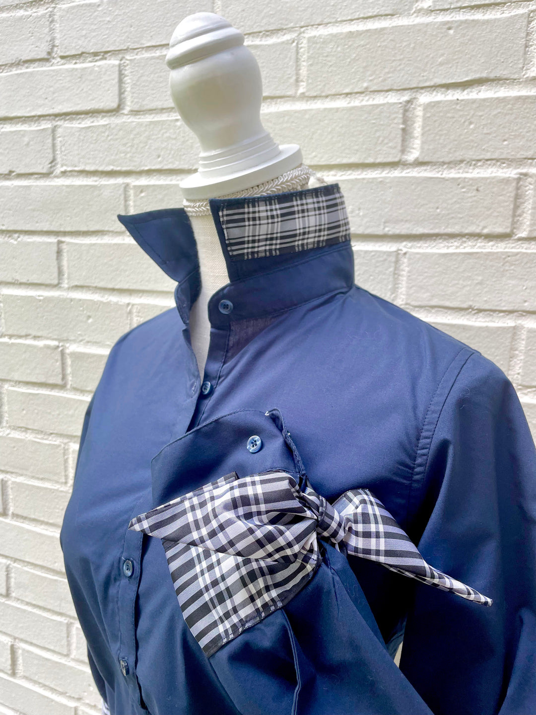 BLOWOUT SALE - S ONLY - Sandy Popover Holiday Ribbon Tie Tunic (TP24) *FINAL SALE*