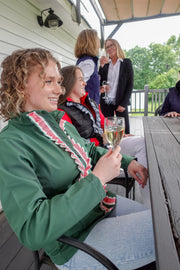 Sailor Soft Shell Jacket - Green w Pink, Green & White Stripe Ribbon (SLR10)