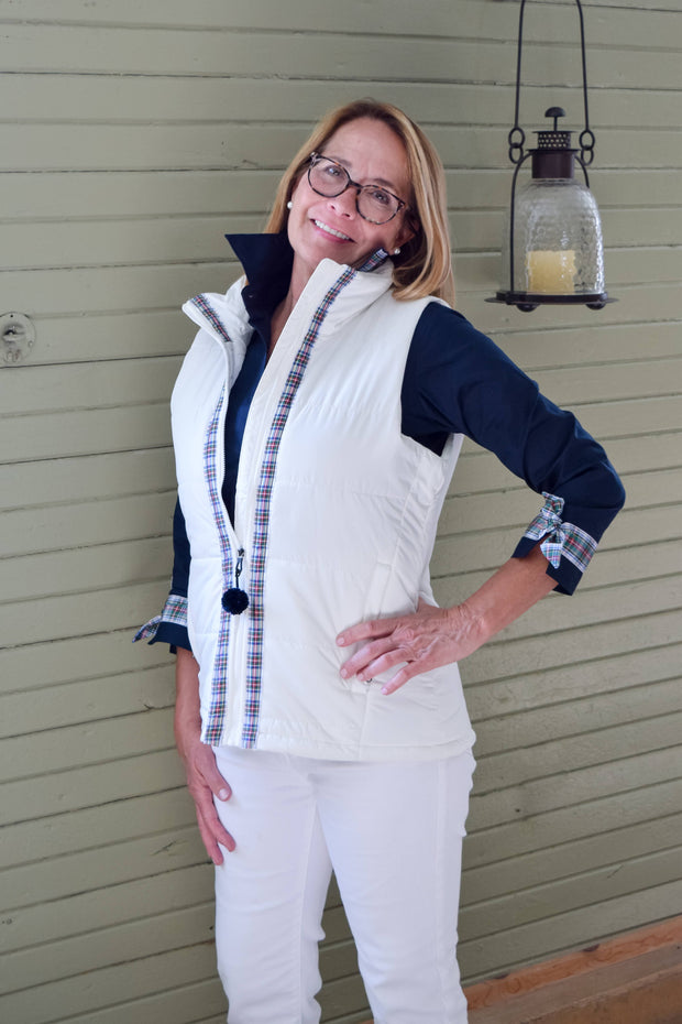 SALE - XS & S ONLY - Maggie May Ribbon Puffer Vest (PF38) *FINAL SALE*