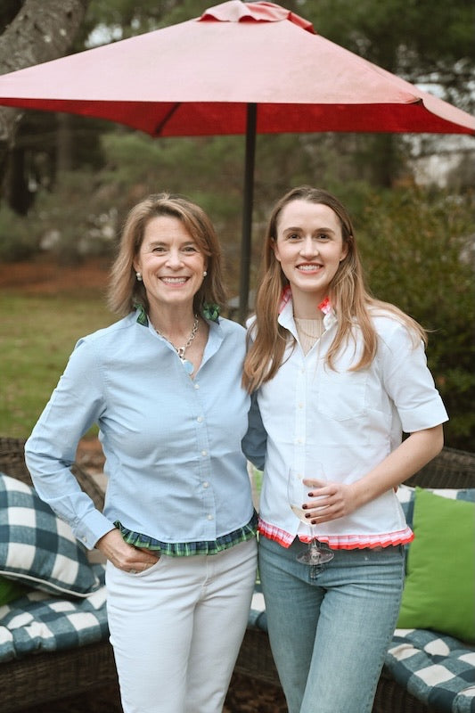 Mary Tyler Moore Ribbon Untucked Oxford  - Blue w Campbell Plaid Ribbon (MTM05)