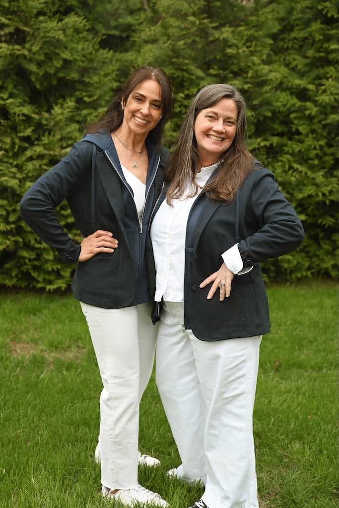 Tracey Hooded Blazer - Navy w Navy (HB07)