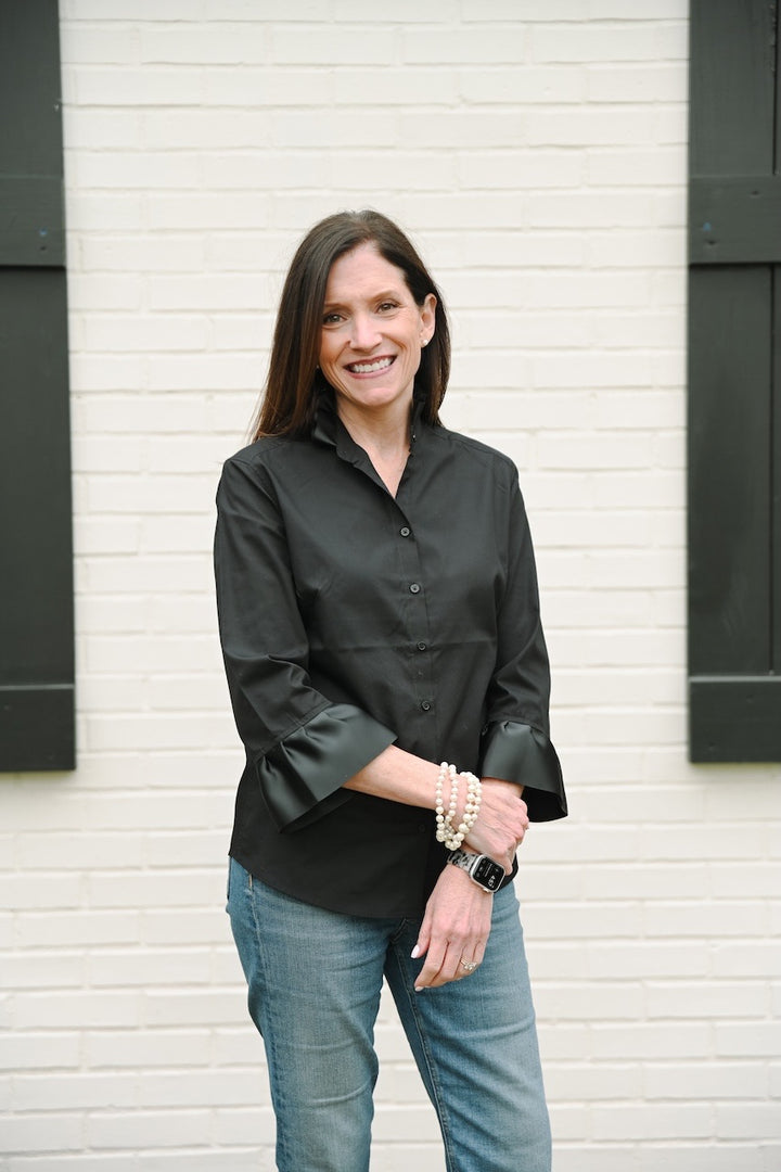 Barbara Ann Ribbon Trim Shirt (S34RB)