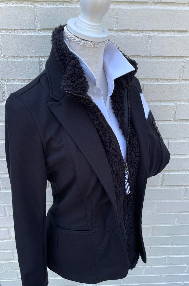 Tracey Fleece Blazer - Black w Black (TBB02)