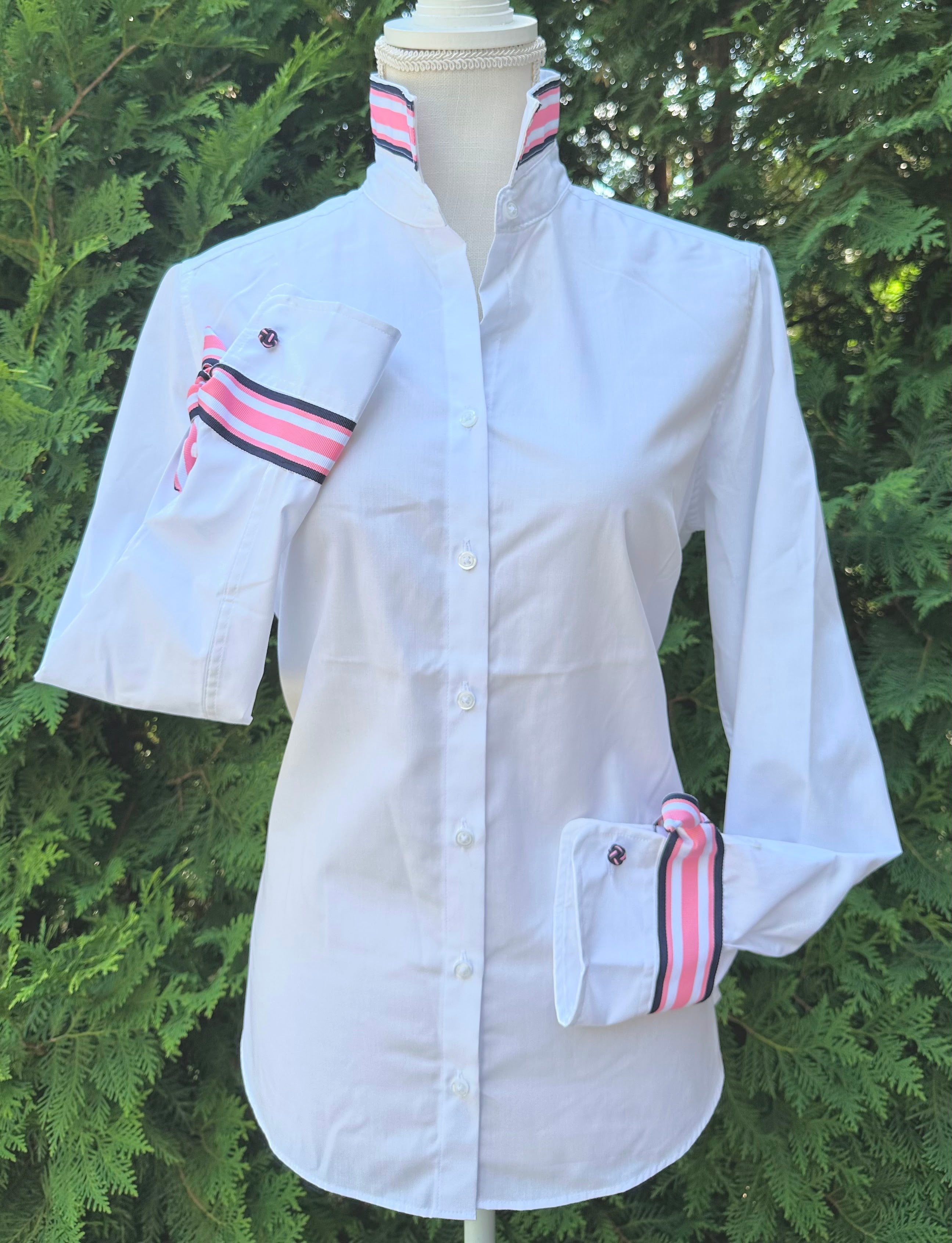Audrey Ribbon French Cuff Shirt (RFC27) – Pearly Vine
