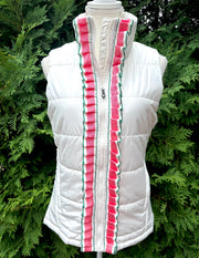 SALE - M ONLY - Maggie May Ruffled Ribbon Puffer Vest (PF35) *FINAL SALE*