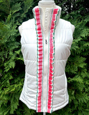 Maggie May Ruffled Ribbon Puffer Vest (PF35)