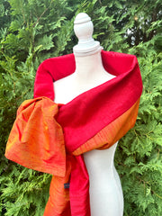 Silk Wrap in Orange and Red (LW103)