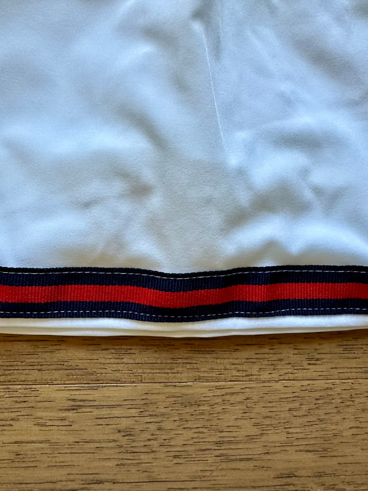 Violet Skort - White w Navy & Red Stripe Ribbon (Skort06)