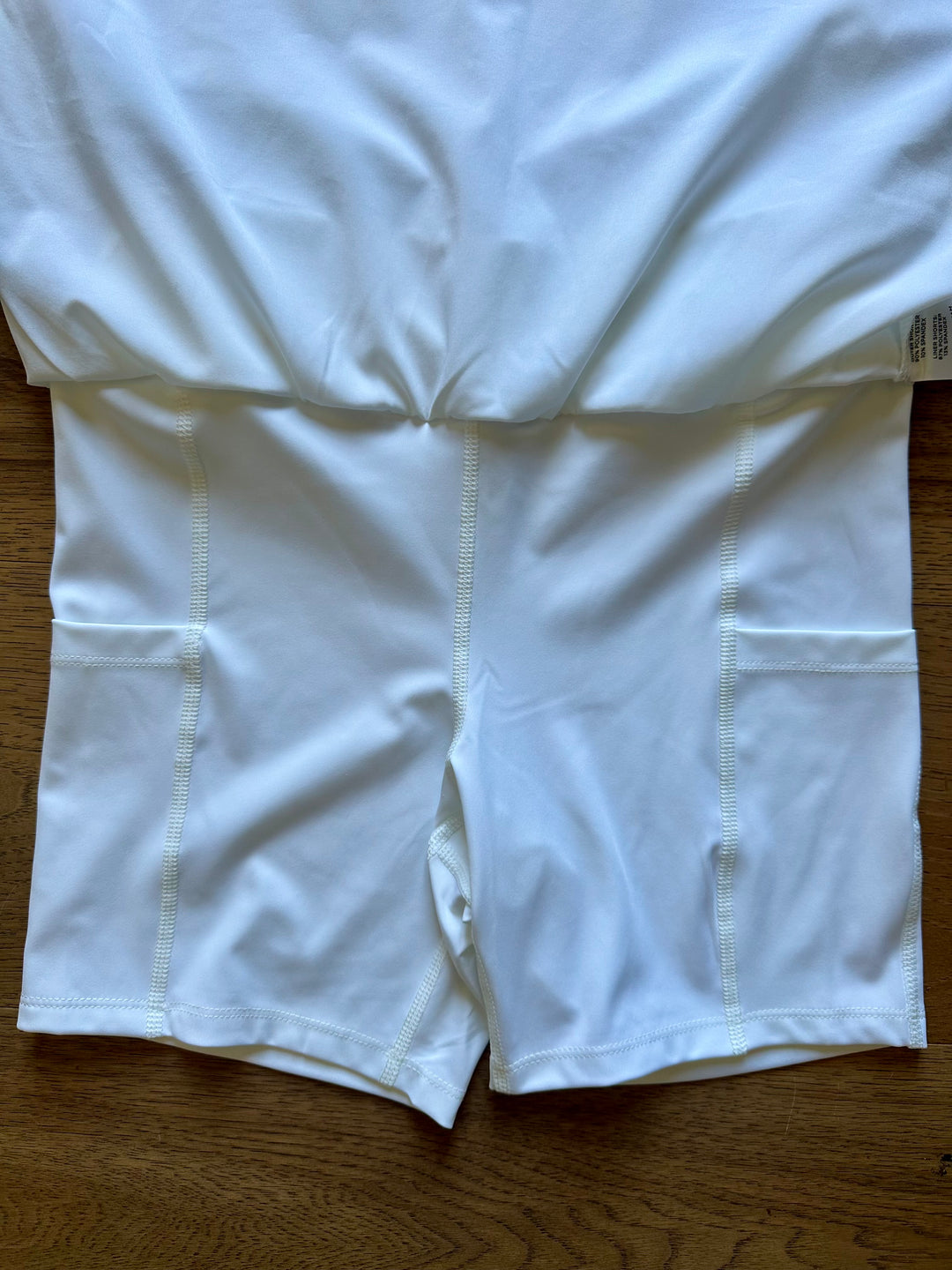 Violet Skort - White w Navy & White Stripe Ribbon (Skort01)