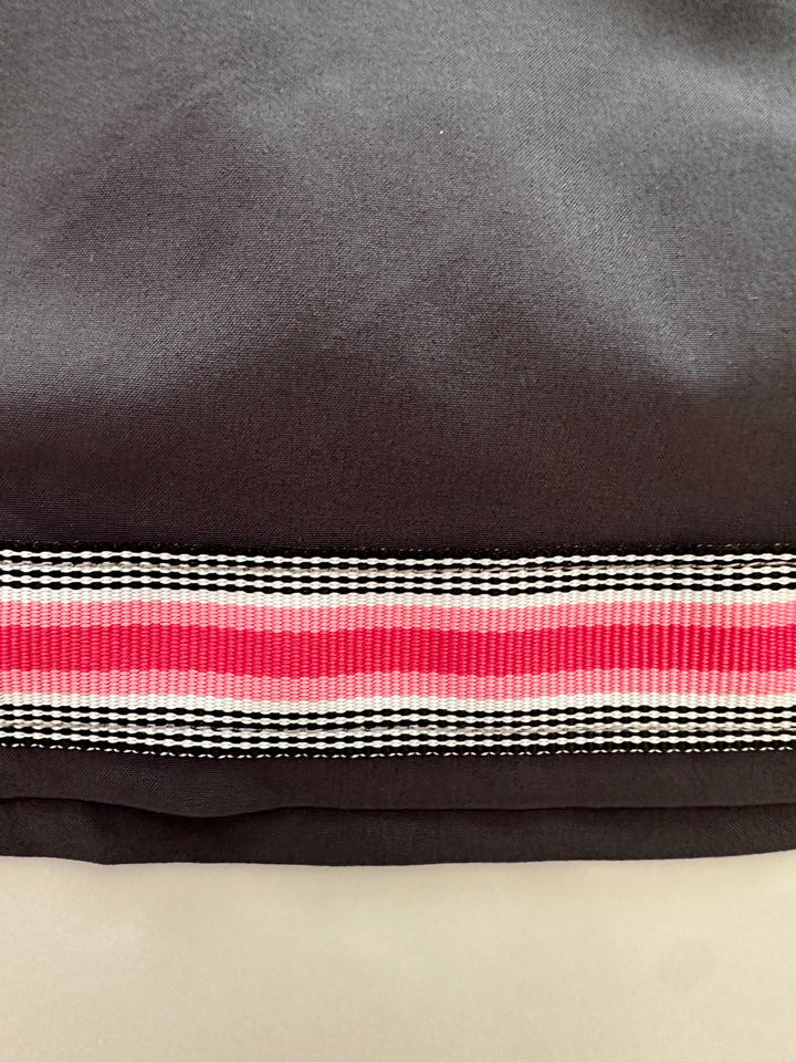 Violet Skort - Grey w Black & Pink Stripe Ribbon (Skort09)