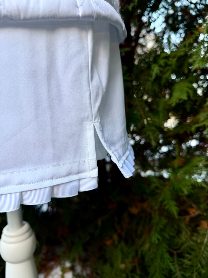 Violet Ruffle Skort - White w White Ruffle Ribbon (Skort14)