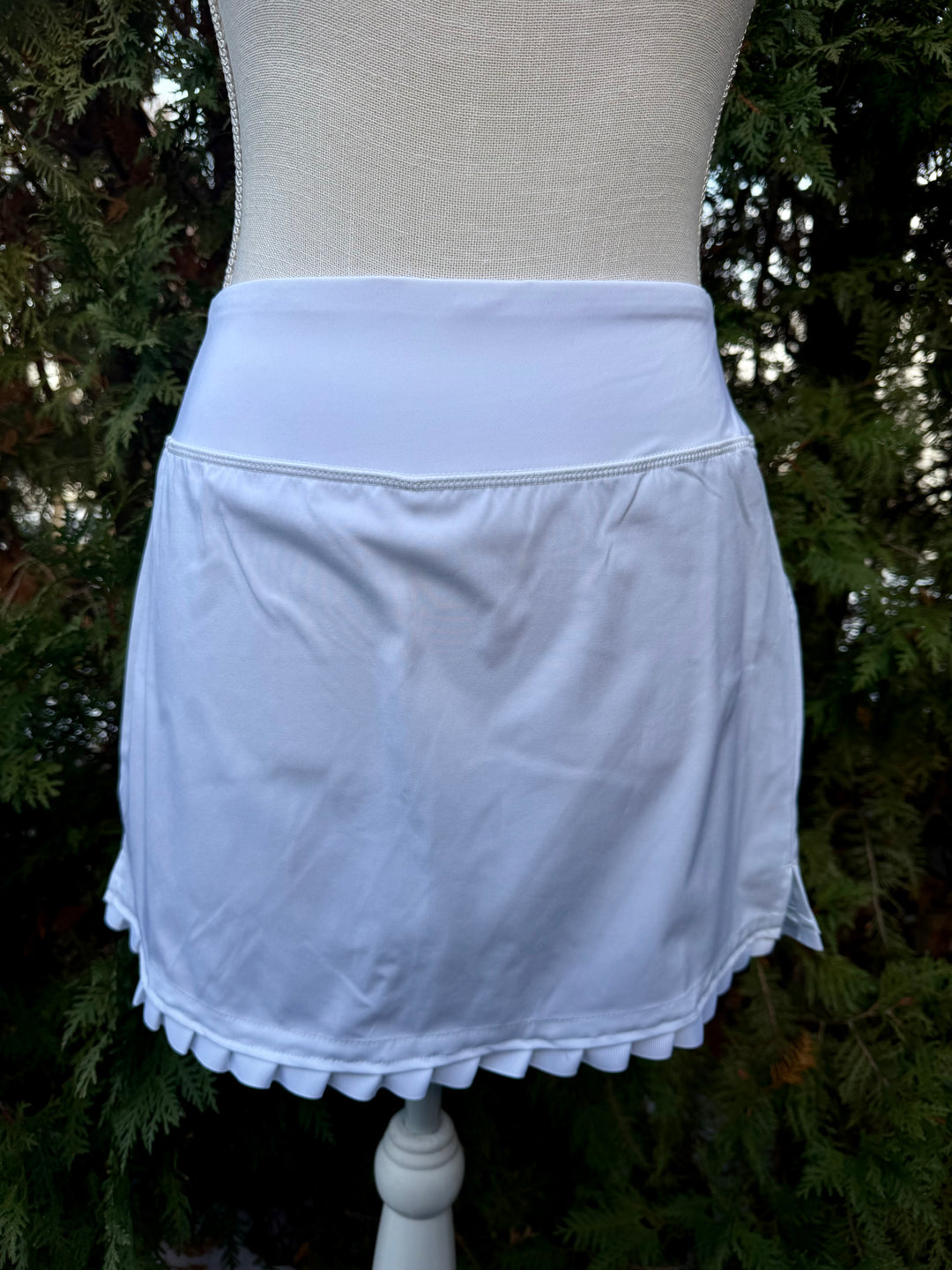 Violet Ruffle Skort - White w White Ruffle Ribbon (Skort14)