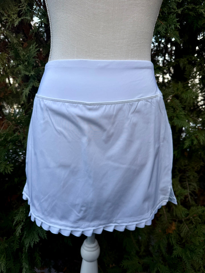 Violet Ruffle Skort - White w White Ruffle Ribbon (Skort14)