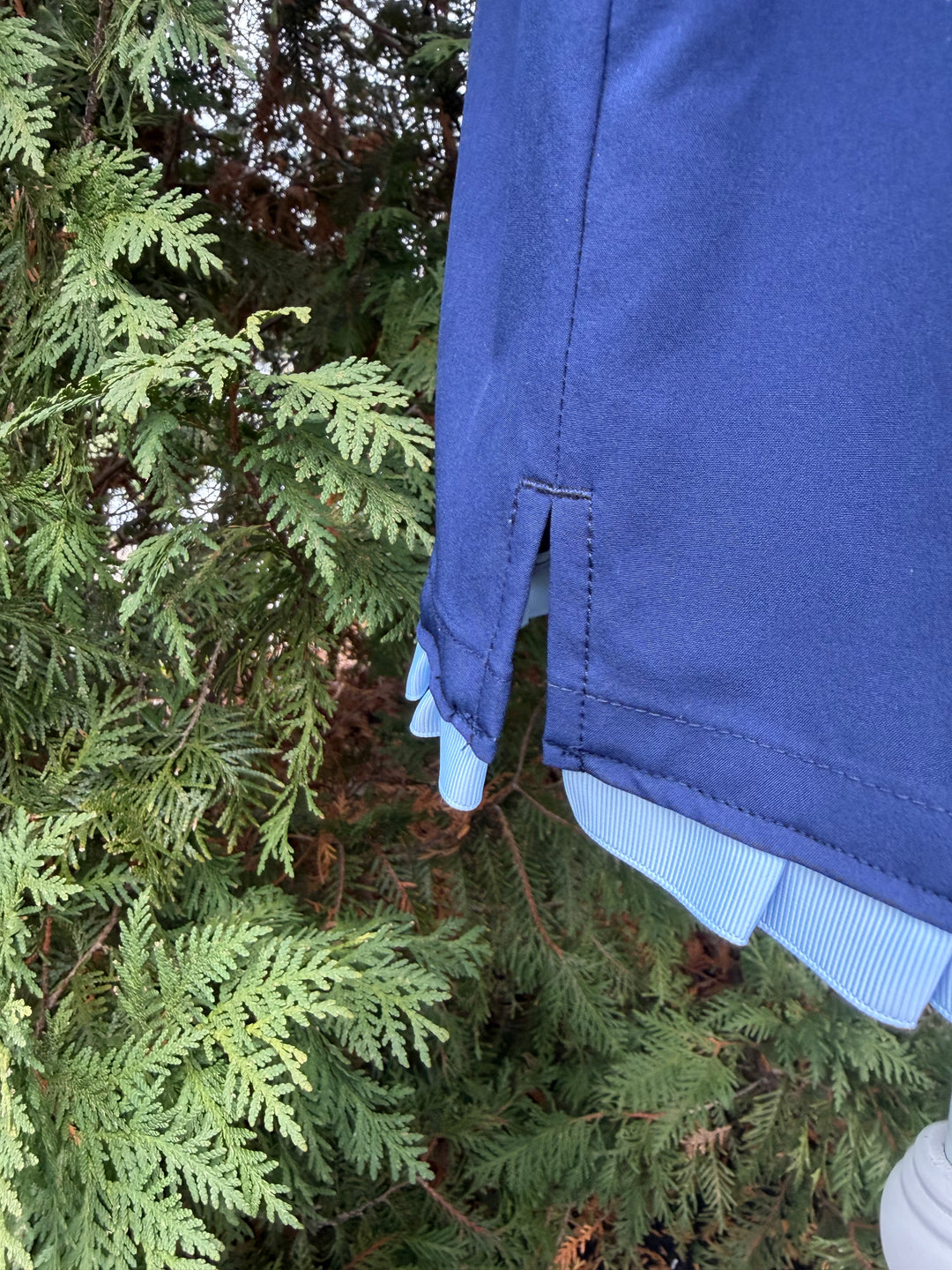 Violet Ruffle Skort - Navy w Lt. Blue Ruffle Ribbon (Skort12)