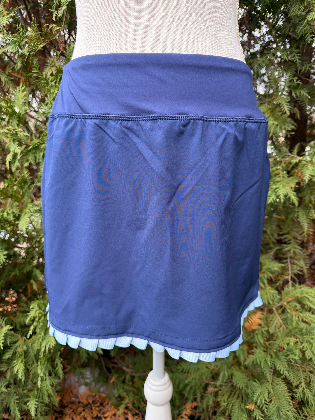 Violet Ruffle Skort - Navy w Lt. Blue Ruffle Ribbon (Skort12)