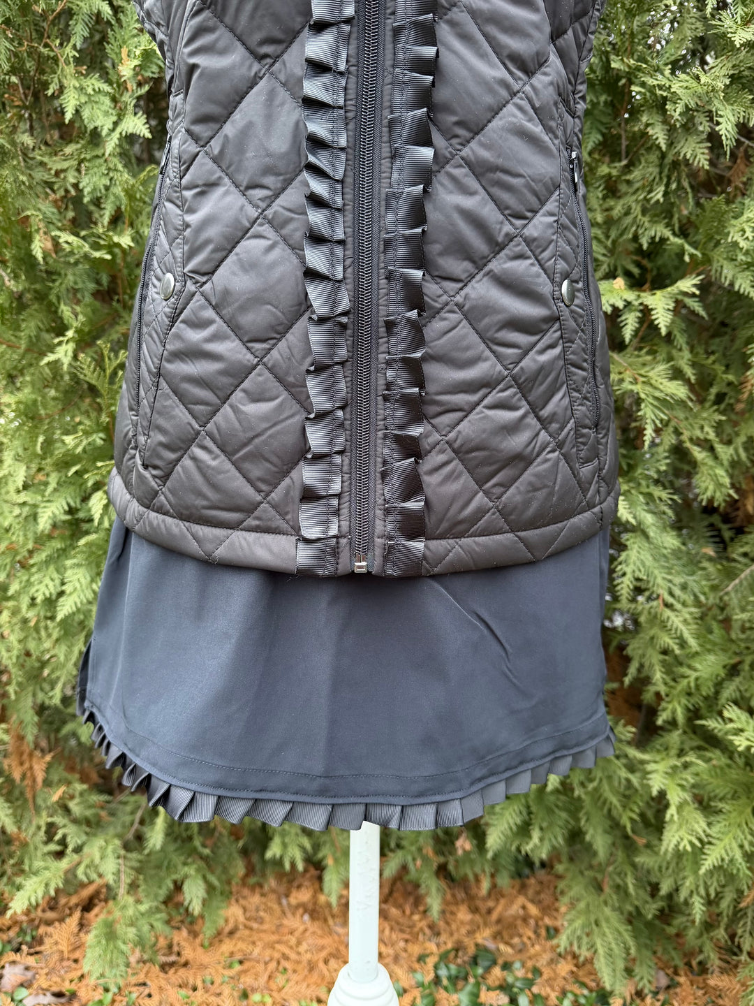 Violet Ruffle Skort - Black w Black Ruffle Ribbon (Skort11)