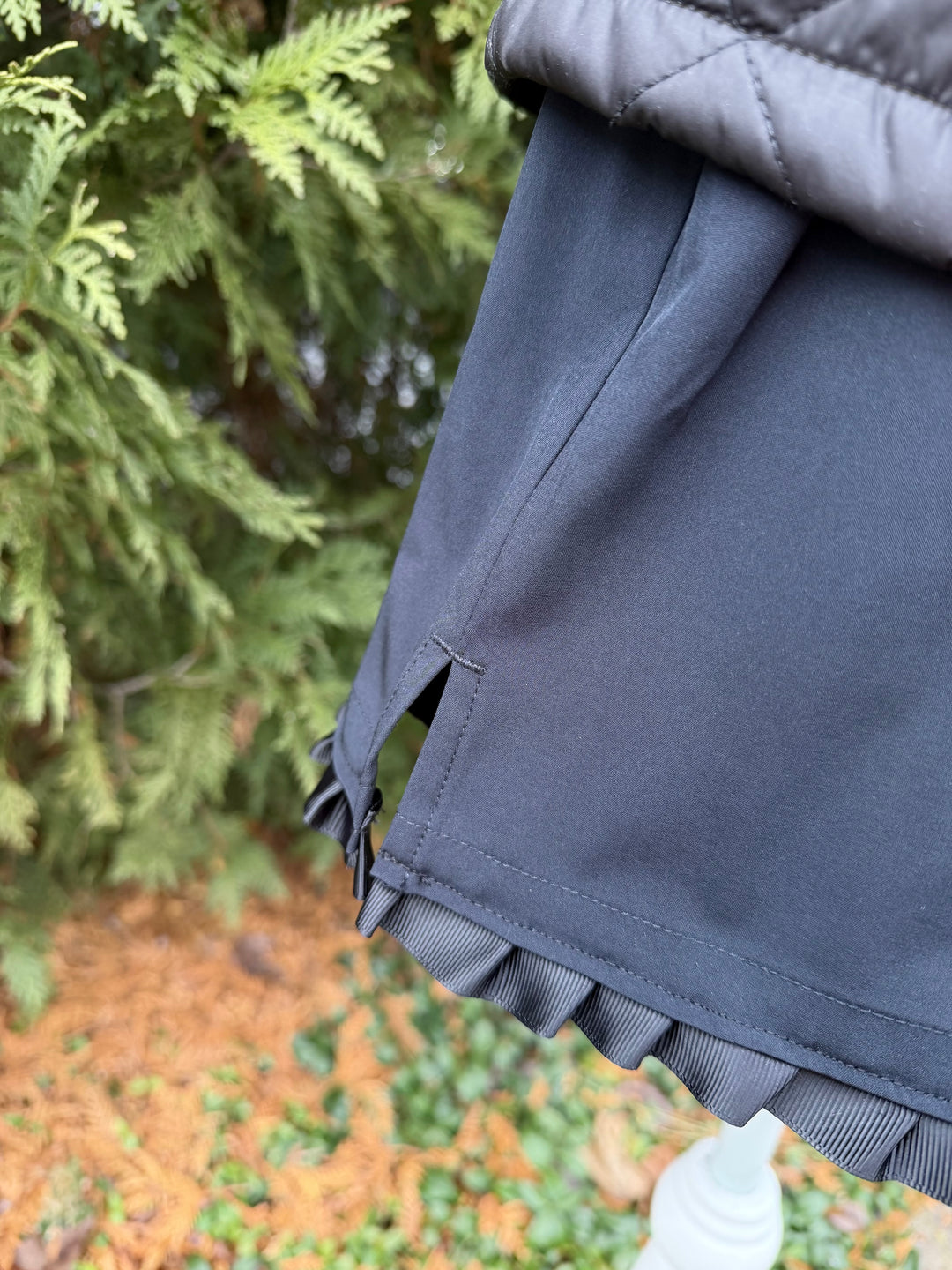 Violet Ruffle Skort - Black w Black Ruffle Ribbon (Skort11)