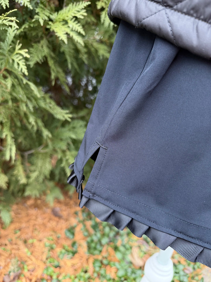 Violet Ruffle Skort - Black w Black Ruffle Ribbon (Skort11)