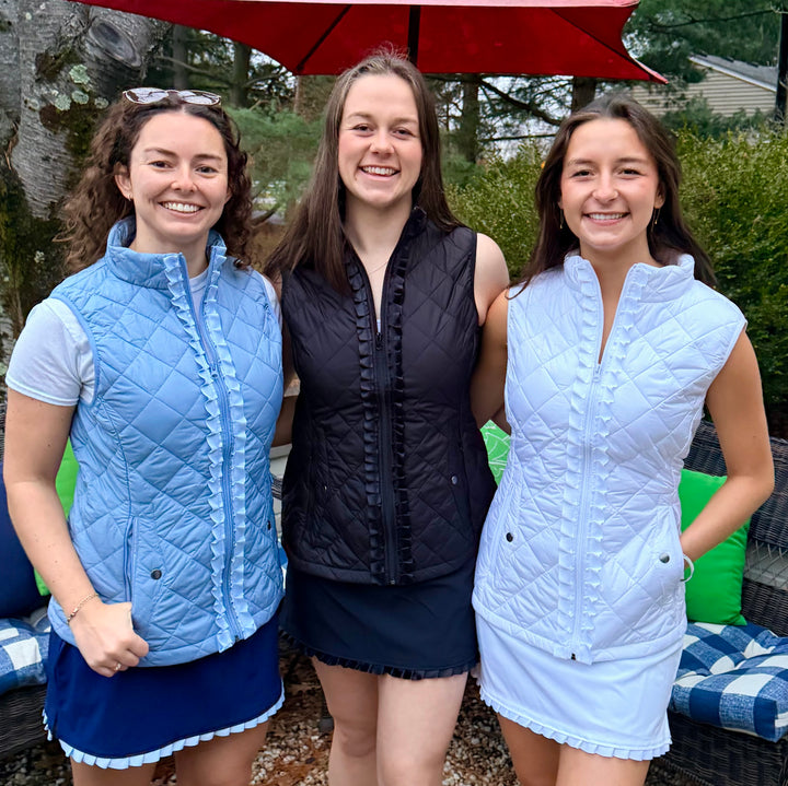 Violet Ruffle Skort - White w White Ruffle Ribbon (Skort14)