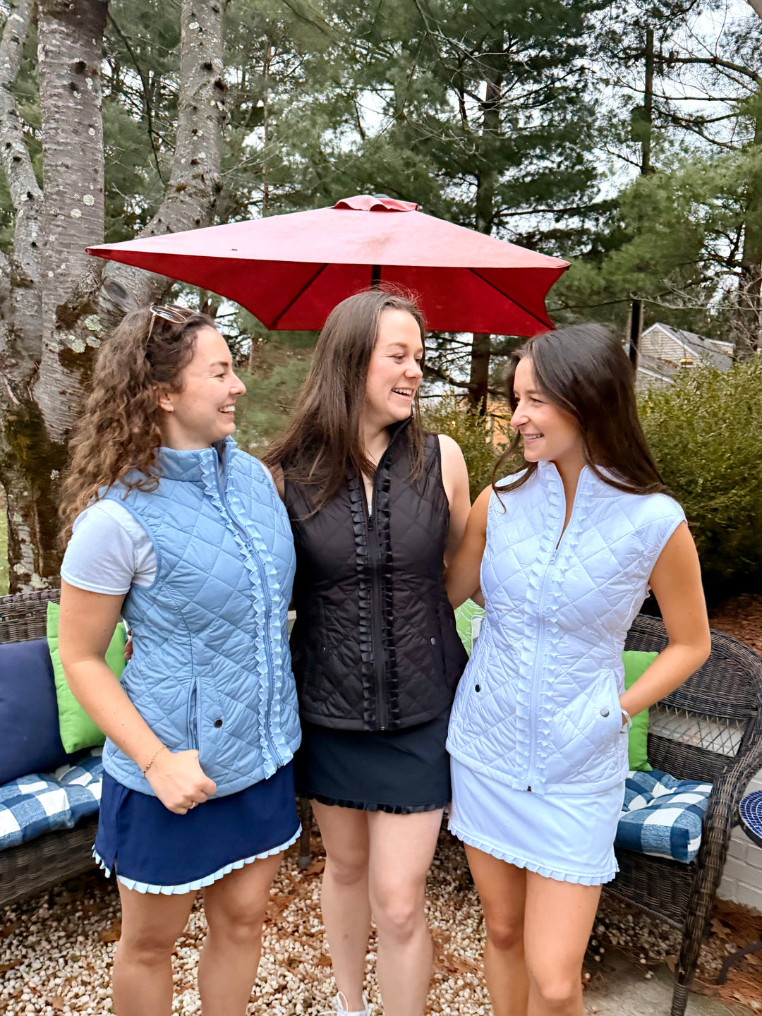 Violet Ruffle Skort - White w White Ruffle Ribbon (Skort14)