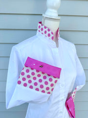 Beth Bell Sleeve - White w/Pink Dots & Bees (LB46)