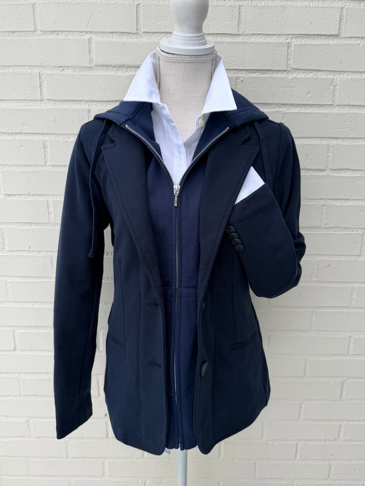 Tracey Hooded Blazer - Navy w Navy (HB07)