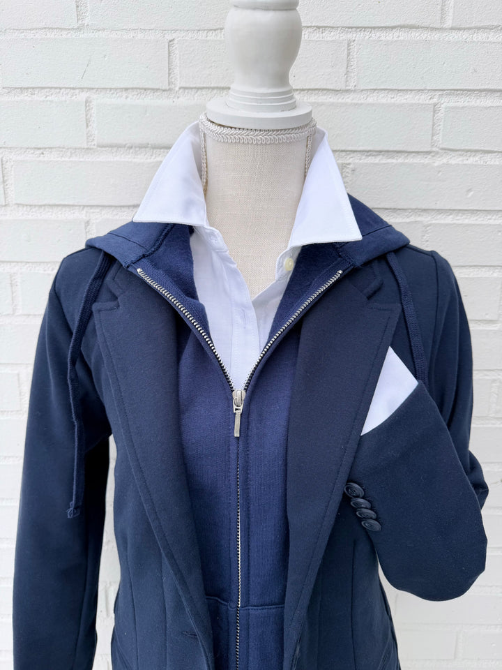 Tracey Hooded Blazer - Navy w Navy (HB07)