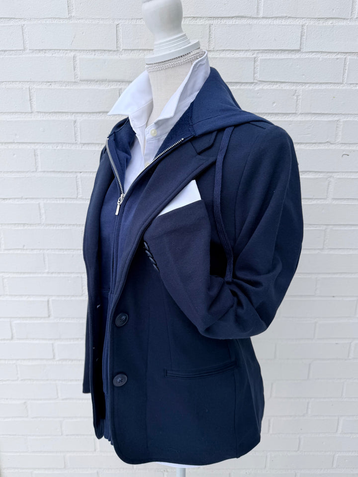 Tracey Hooded Blazer - Navy w Navy (HB07)