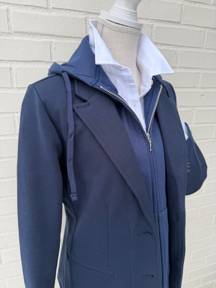 Tracey Hooded Blazer - Navy w Navy (HB07)
