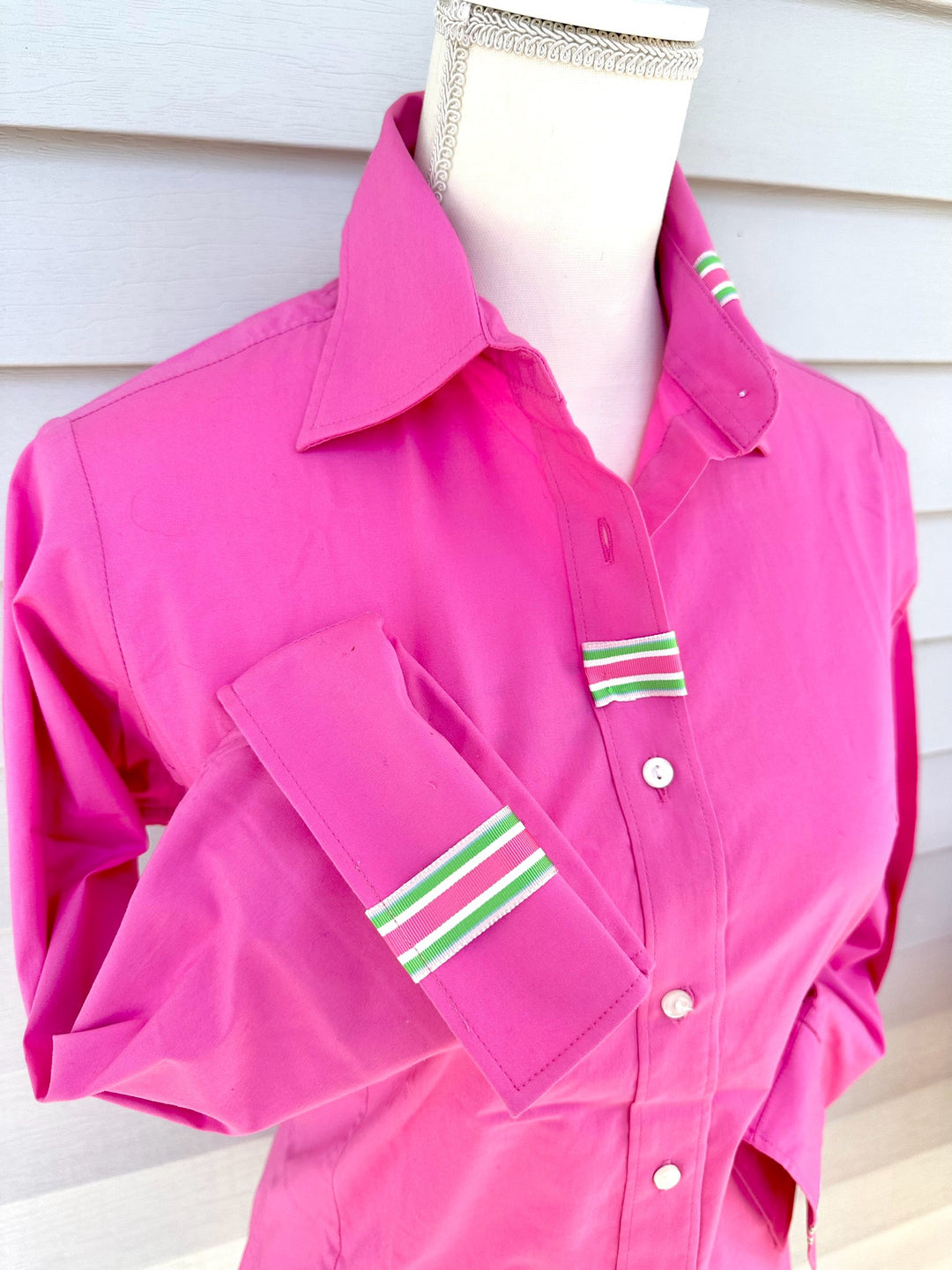 SALE - S ONLY - Sweet Caroline 3/4 Sleeve Ribbon Shirt (SC02) *FINAL SALE*