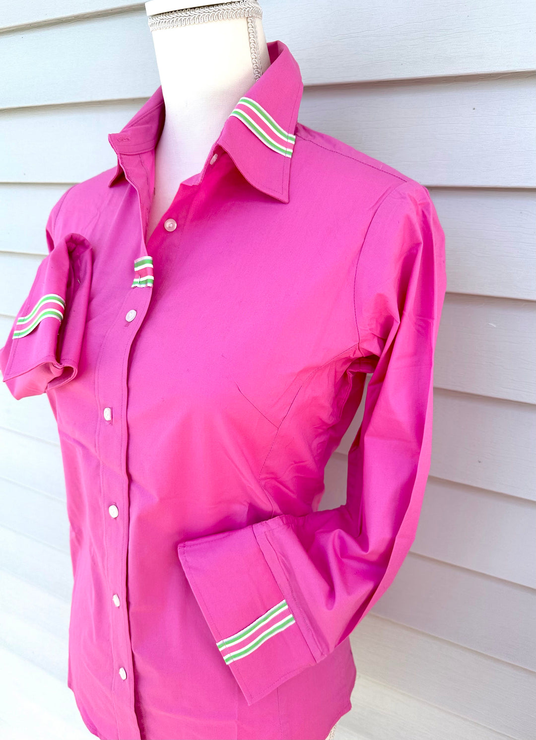 SALE - S ONLY - Sweet Caroline 3/4 Sleeve Ribbon Shirt (SC02) *FINAL SALE*