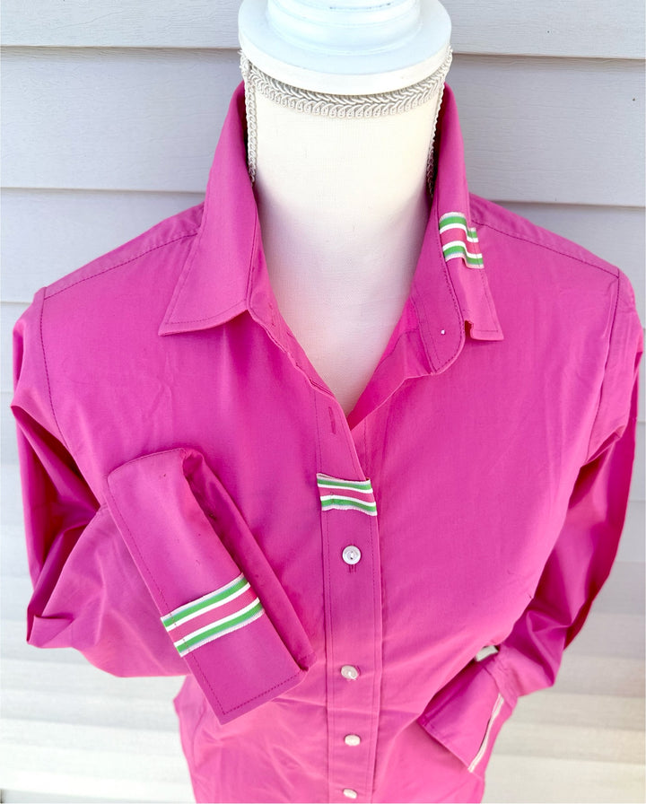 SALE - S ONLY - Sweet Caroline 3/4 Sleeve Ribbon Shirt (SC02) *FINAL SALE*