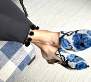 Sabrina Ankle Pants - Black w Black Pom Pom (APBLK01)