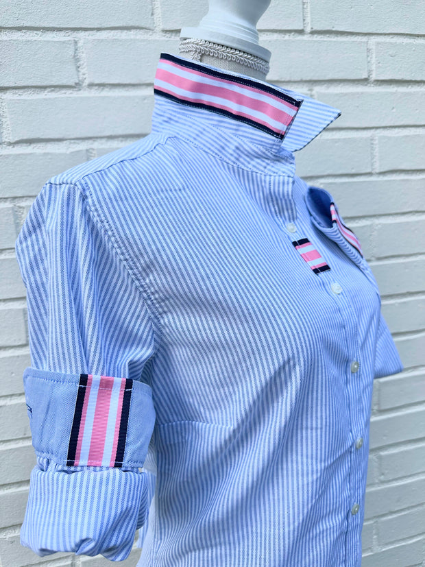 Casie2 Banker Stripe Oxford Shirt (Casie2 15)