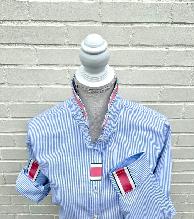 Casie2 Banker Stripe Oxford Shirt (Casie2 14)