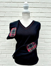 Rosanna - Elbow Patch V-Neck Sweater (ROS05)