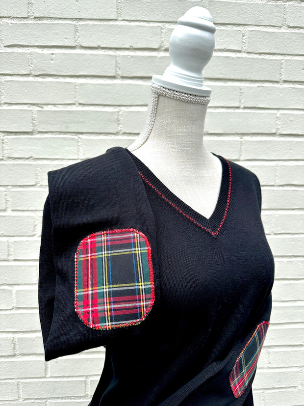 Rosanna - Elbow Patch V-Neck Sweater (ROS05)
