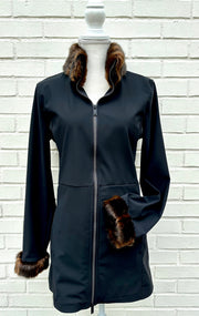 Tina Faux Fur Trench Coat (JTF01)