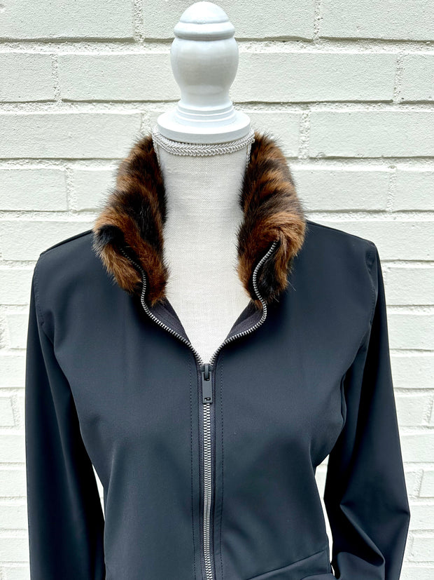 Tina Faux Fur Trench Coat (JTF01)
