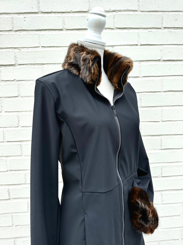 Tina Faux Fur Trench Coat (JTF01)