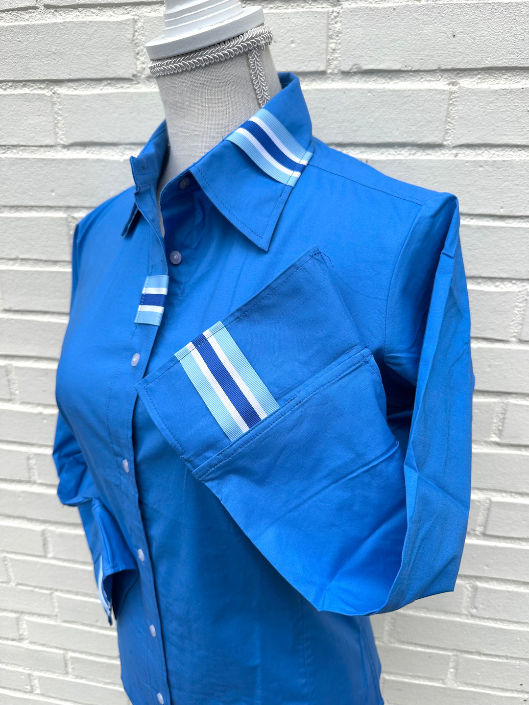 SALE - M ONLY - Sweet Caroline 3/4 Sleeve Ribbon Shirt (SC06) *FINAL SALE*
