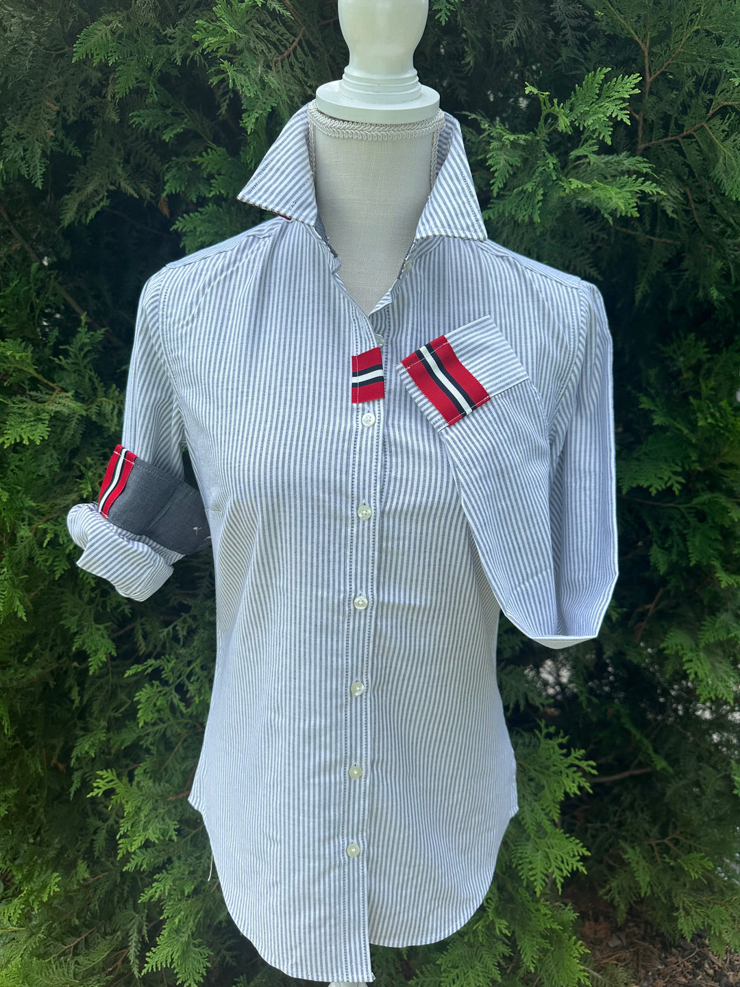 Casie2 Banker Stripe Oxford Shirt (Casie2 42)