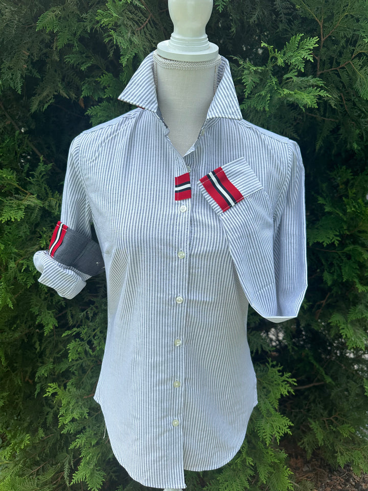 Casie2 Banker Stripe Oxford Shirt (Casie2 42)