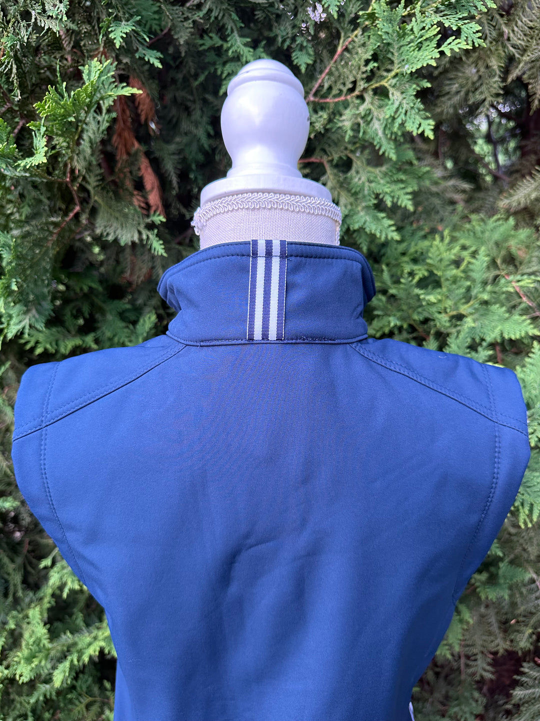 Martina Soft Shell Vest - Navy w Navy & White Stripe (MN01)