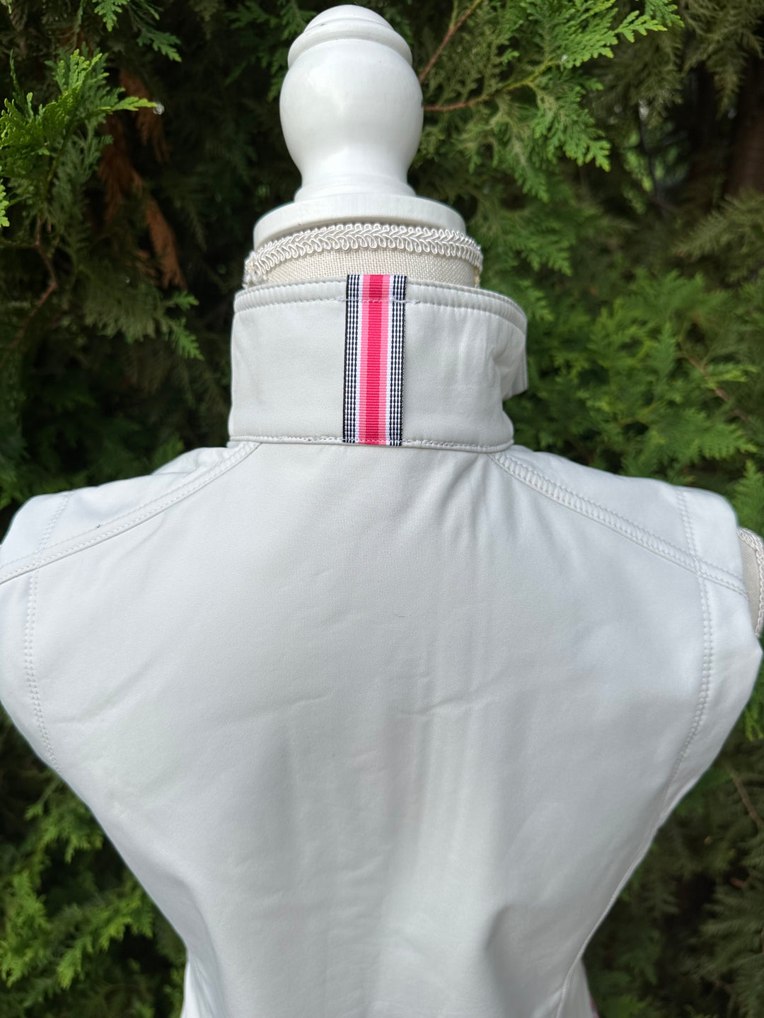 Martina Soft Shell Vest - Light Grey w Black & Pink Stripe (MN02)