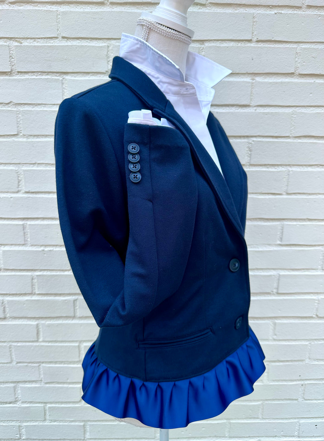 Valerie Blazer - Navy w Navy Ruffled Ribbon (VAL01)