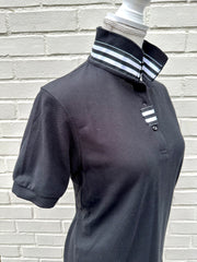 SALE - XS & M ONLY - Madonna Polo w Black/White Grosgrain  (POLO1) *FINAL SALE*