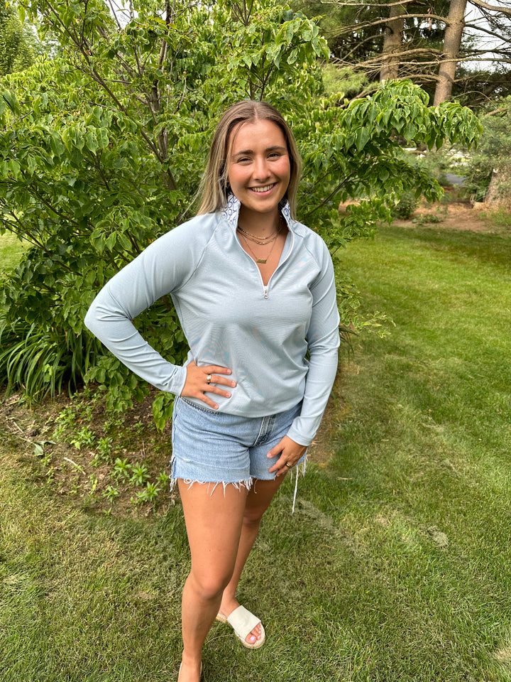 SALE - 3XL ONLY - Janet 1/4 Zip Pullover w SPF 40 (SPF03) *FINAL SALE*