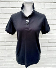 SALE - XS & M ONLY - Madonna Polo w Black/White Grosgrain  (POLO1) *FINAL SALE*
