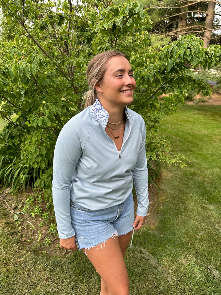 SALE - 3XL ONLY - Janet 1/4 Zip Pullover w SPF 40 (SPF03) *FINAL SALE*